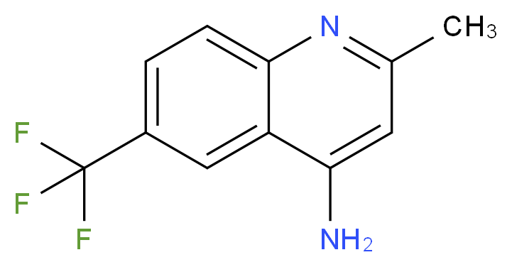 2-methyl-6-(trifluoromethyl)quinolin-4-amine_分子结构_CAS_948292-54-4