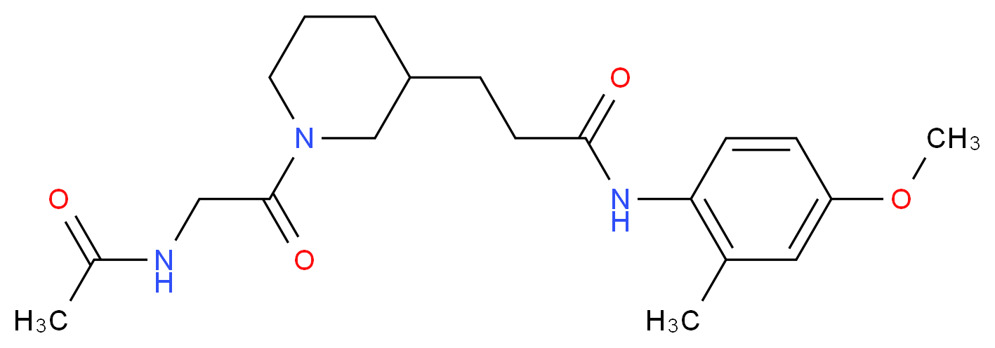 3-[1-(N-acetylglycyl)-3-piperidinyl]-N-(4-methoxy-2-methylphenyl)propanamide_分子结构_CAS_)