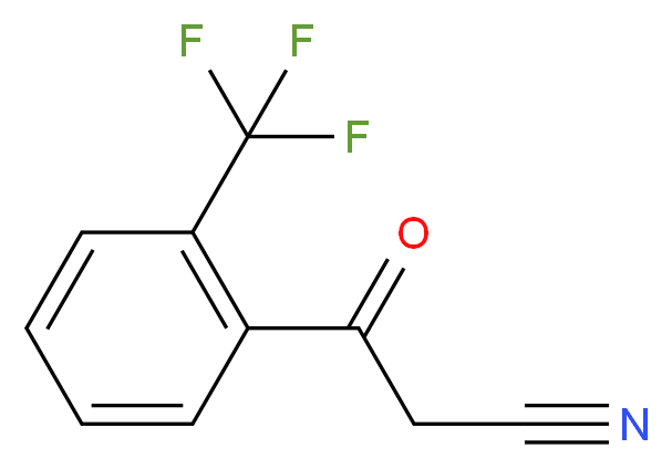 3-oxo-3-[2-(trifluoromethyl)phenyl]propanenitrile_分子结构_CAS_40018-10-8