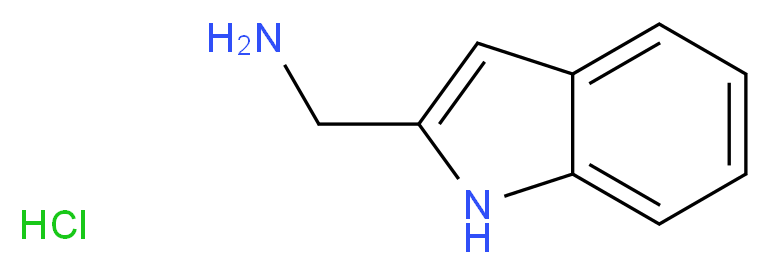 C-(1H-INDOL-2-YL)-METHYLAMINE HYDROCHLORIDE_分子结构_CAS_21109-25-1)