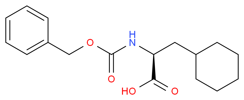 (2S)-2-{[(benzyloxy)carbonyl]amino}-3-cyclohexylpropanoic acid_分子结构_CAS_25341-42-8