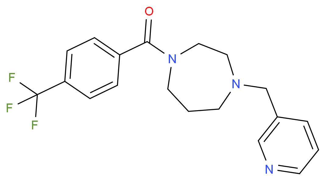 1-(3-pyridinylmethyl)-4-[4-(trifluoromethyl)benzoyl]-1,4-diazepane_分子结构_CAS_)