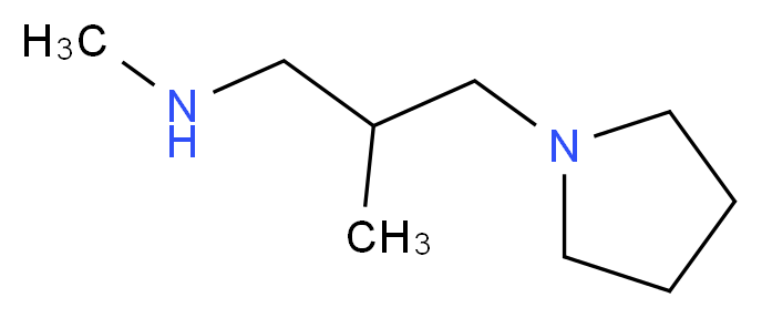 methyl[2-methyl-3-(pyrrolidin-1-yl)propyl]amine_分子结构_CAS_938458-84-5