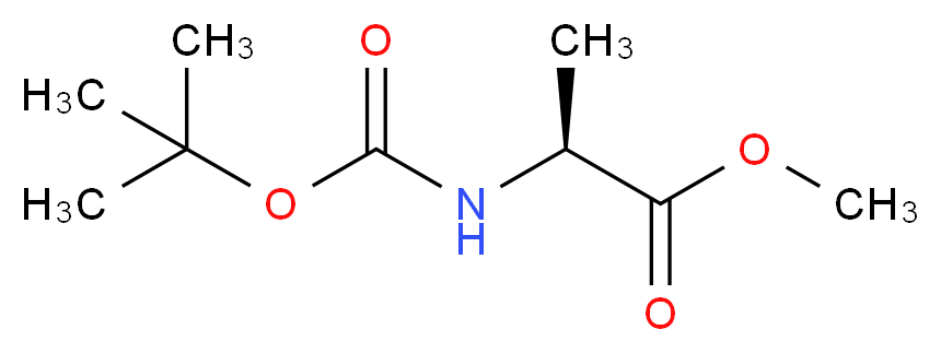 methyl (2S)-2-{[(tert-butoxy)carbonyl]amino}propanoate_分子结构_CAS_28875-17-4