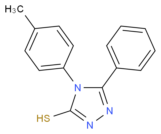 4-(4-methylphenyl)-5-phenyl-4H-1,2,4-triazole-3-thiol_分子结构_CAS_63314-58-9