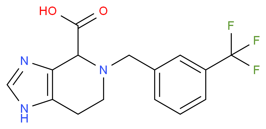 5-[3-(trifluoromethyl)benzyl]-4,5,6,7-tetrahydro-1H-imidazo[4,5-c]pyridine-4-carboxylic acid_分子结构_CAS_)