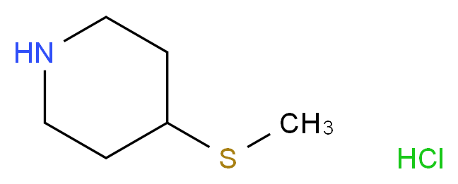 4-(methylsulfanyl)piperidine hydrochloride_分子结构_CAS_208245-70-9