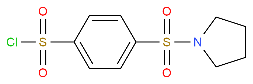 4-(pyrrolidin-1-ylsulfonyl)benzenesulfonyl chloride_分子结构_CAS_165669-32-9)