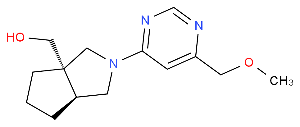 [(3aS*,6aS*)-2-[6-(methoxymethyl)pyrimidin-4-yl]hexahydrocyclopenta[c]pyrrol-3a(1H)-yl]methanol_分子结构_CAS_)