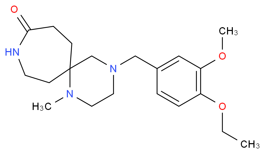 4-(4-ethoxy-3-methoxybenzyl)-1-methyl-1,4,9-triazaspiro[5.6]dodecan-10-one_分子结构_CAS_)