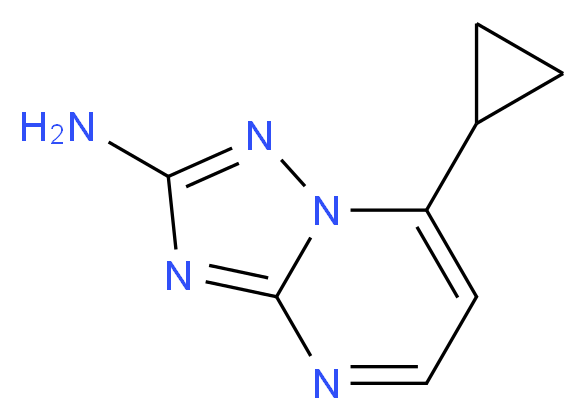 7-Cyclopropyl[1,2,4]triazolo[1,5-a]pyrimidin-2-amine_分子结构_CAS_)