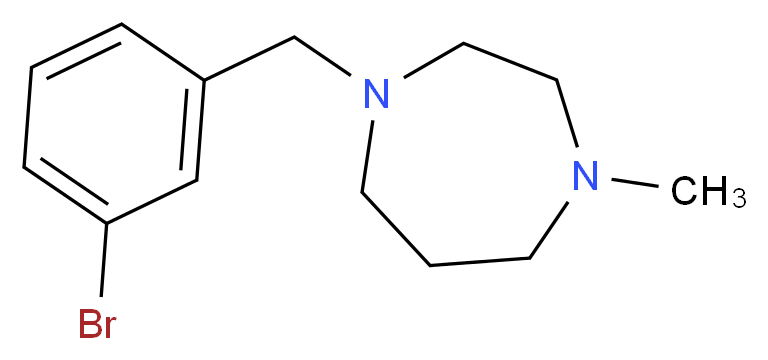 1-(3-bromobenzyl)-4-methylperhydro-1,4-diazepine_分子结构_CAS_414885-80-6)