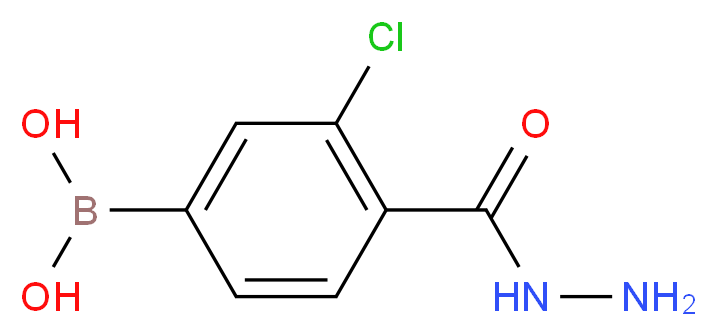 [3-chloro-4-(hydrazinecarbonyl)phenyl]boronic acid_分子结构_CAS_850589-37-6