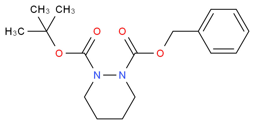 1-Benzyl 2-(tert-butyl) tetrahydro-1,2-pyridazinedicarboxylate_分子结构_CAS_154972-38-0)