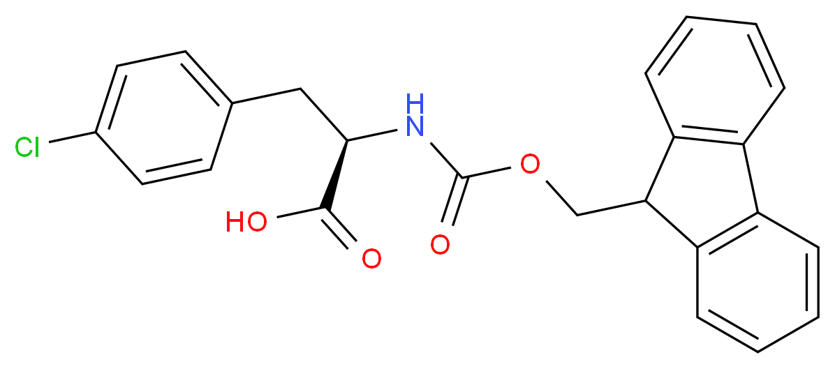 Fmoc-D-Phe(4-Cl)-OH_分子结构_CAS_142994-19-2)