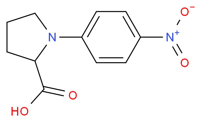 1-(4-Nitrophenyl)pyrrolidine-2-carboxylic acid_分子结构_CAS_)