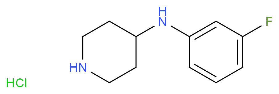 (3-FLUORO-PHENYL)-PIPERIDIN-4-YL-AMINE HYDROCHLORIDE_分子结构_CAS_923565-91-7)