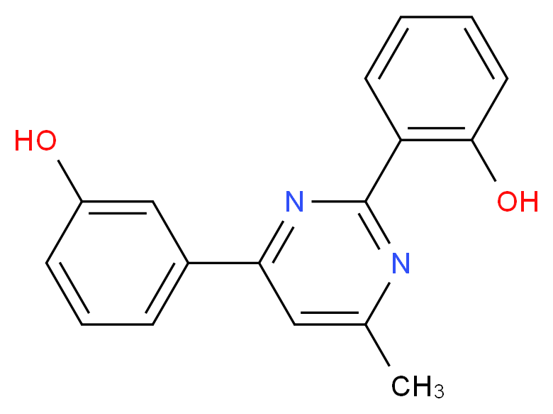 2-[4-(3-hydroxyphenyl)-6-methylpyrimidin-2-yl]phenol_分子结构_CAS_)