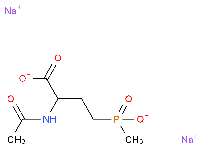 disodium 2-acetamido-4-(methylphosphinato)butanoate_分子结构_CAS_133659-60-6