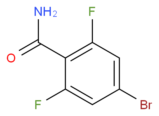 4-溴-2,6-二氟苯甲酰胺_分子结构_CAS_840481-49-4)