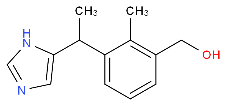 {3-[1-(1H-imidazol-5-yl)ethyl]-2-methylphenyl}methanol_分子结构_CAS_128366-50-7