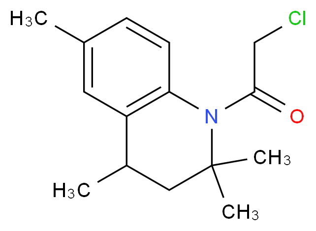 2-chloro-1-(2,2,4,6-tetramethyl-1,2,3,4-tetrahydroquinolin-1-yl)ethan-1-one_分子结构_CAS_364745-60-8