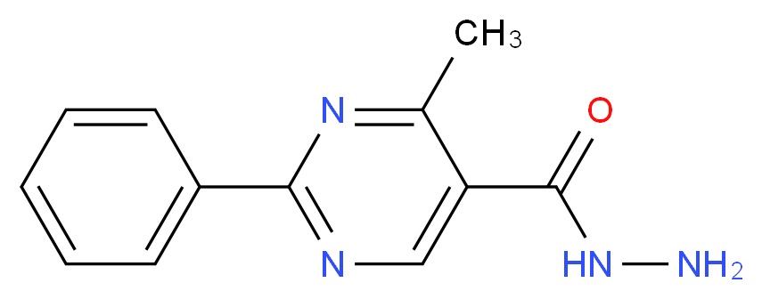 4-methyl-2-phenyl-5-pyrimidinecarbohydrazide_分子结构_CAS_100517-70-2)