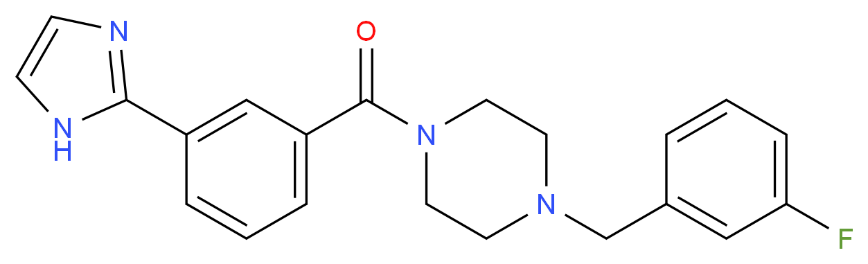 1-(3-fluorobenzyl)-4-[3-(1H-imidazol-2-yl)benzoyl]piperazine_分子结构_CAS_)