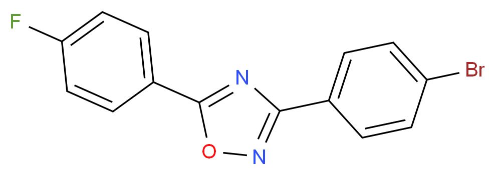 3-(4-bromophenyl)-5-(4-fluorophenyl)-1,2,4-oxadiazole_分子结构_CAS_694521-68-1