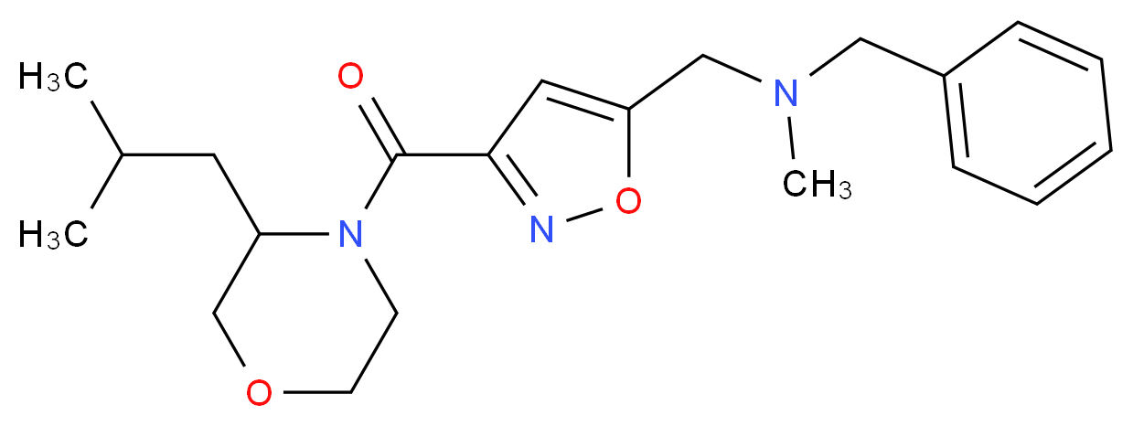 N-benzyl-1-{3-[(3-isobutylmorpholin-4-yl)carbonyl]isoxazol-5-yl}-N-methylmethanamine_分子结构_CAS_)