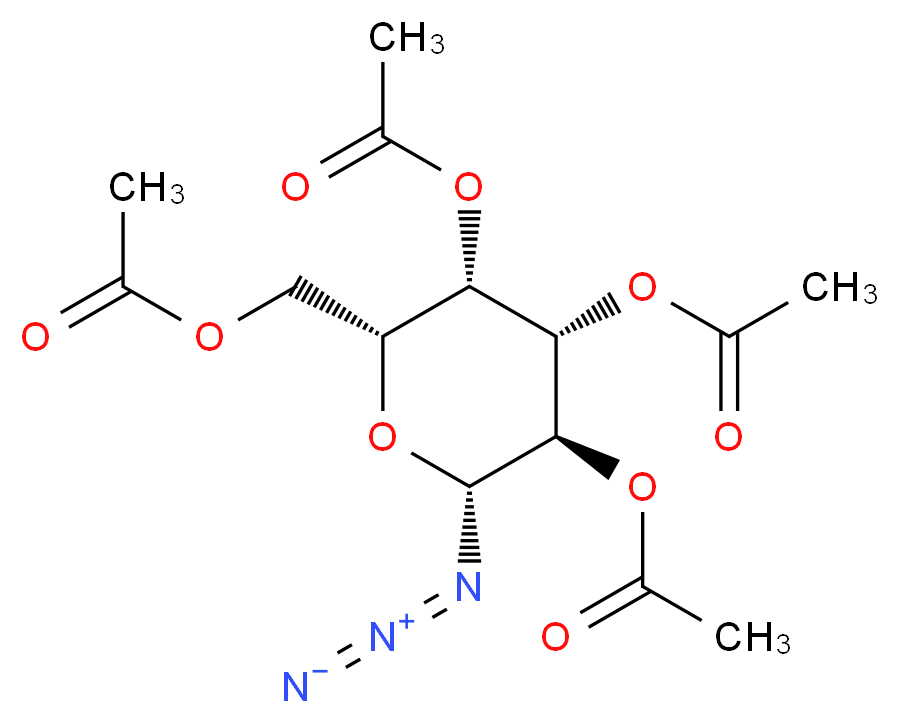 1-叠氮-1-脱氧-β-D-吡喃半乳糖苷四乙酸酯_分子结构_CAS_13992-26-2)