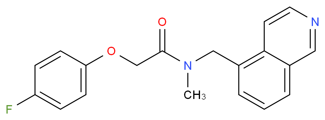 2-(4-fluorophenoxy)-N-(isoquinolin-5-ylmethyl)-N-methylacetamide_分子结构_CAS_)