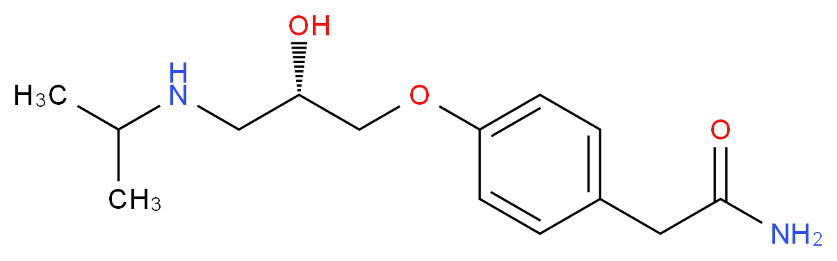 2-{4-[(2S)-2-hydroxy-3-[(propan-2-yl)amino]propoxy]phenyl}acetamide_分子结构_CAS_93379-54-5