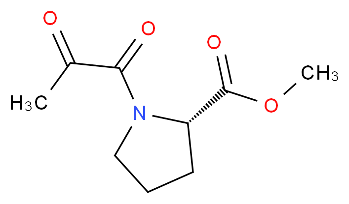 1-(1,2-DIOXOPROPYL)-L-PROLINE, METHYL ESTER_分子结构_CAS_52060-75-0)