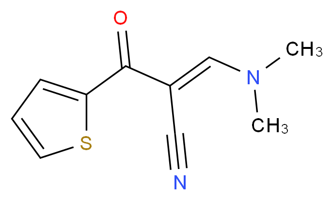 3-(dimethylamino)-2-(thiophene-2-carbonyl)prop-2-enenitrile_分子结构_CAS_52200-22-3