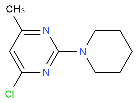 4-chloro-6-methyl-2-(piperidin-1-yl)pyrimidine_分子结构_CAS_42487-70-7