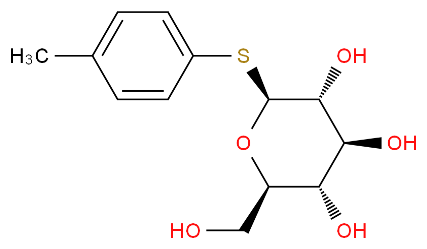 对甲苯基-1-硫代-β-D-吡喃葡萄糖苷_分子结构_CAS_1152-39-2)