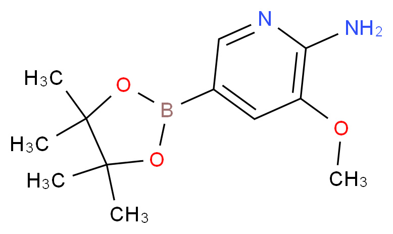 6-氨基-5-甲氧基吡啶-3-硼酸频哪酯_分子结构_CAS_947249-19-6)