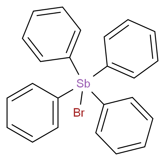 bromotetraphenylstibane_分子结构_CAS_16894-69-2