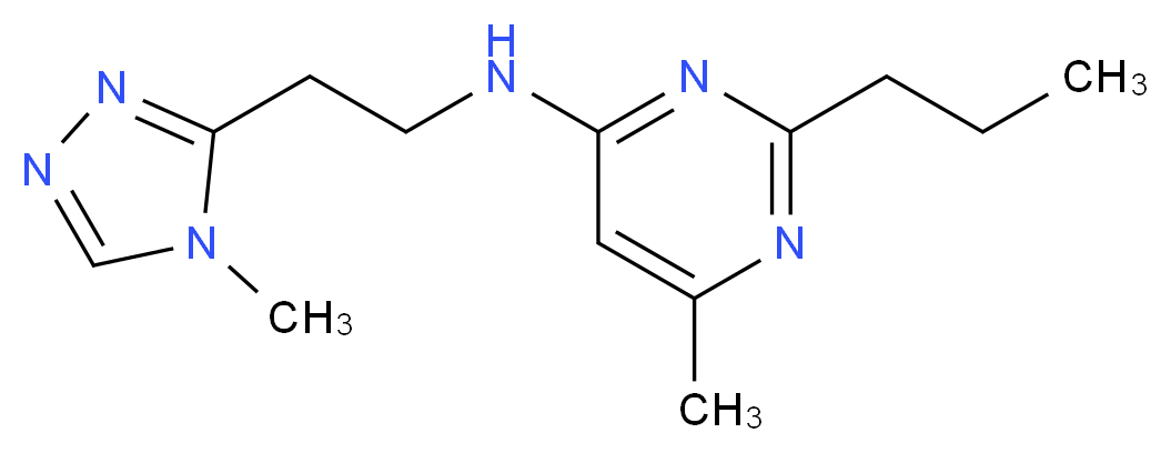 6-methyl-N-[2-(4-methyl-4H-1,2,4-triazol-3-yl)ethyl]-2-propylpyrimidin-4-amine_分子结构_CAS_)
