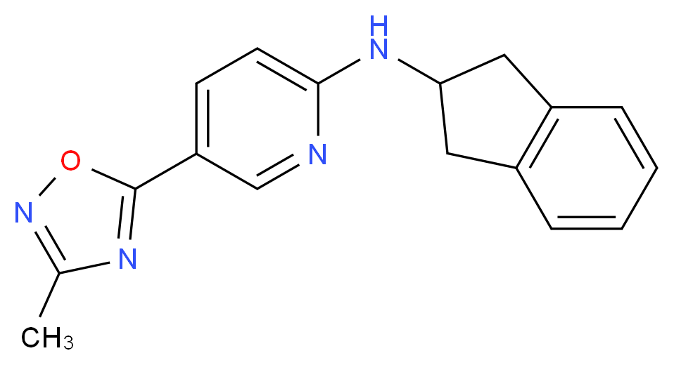 N-(2,3-dihydro-1H-inden-2-yl)-5-(3-methyl-1,2,4-oxadiazol-5-yl)-2-pyridinamine_分子结构_CAS_)