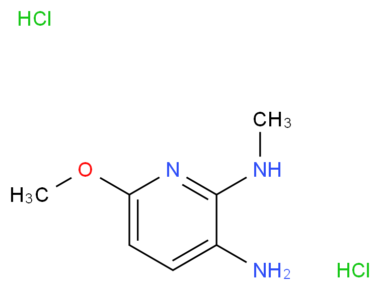 6-methoxy-2-N-methylpyridine-2,3-diamine dihydrochloride_分子结构_CAS_83732-72-3