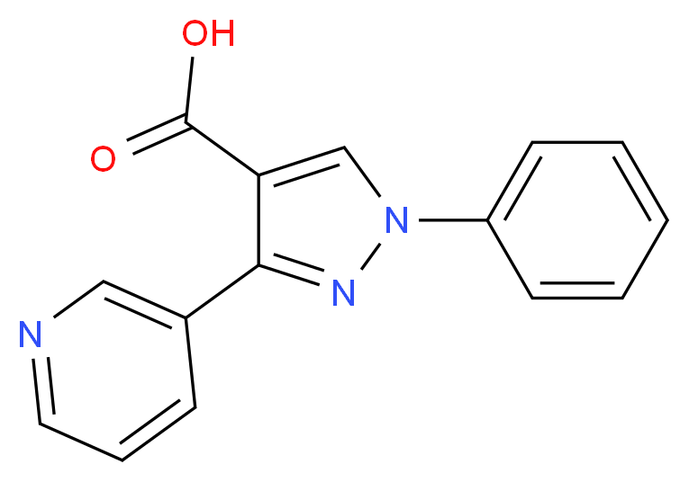 1-Phenyl-3-pyridin-3-yl-1H-pyrazole-4-carboxylic acid_分子结构_CAS_372107-42-1)