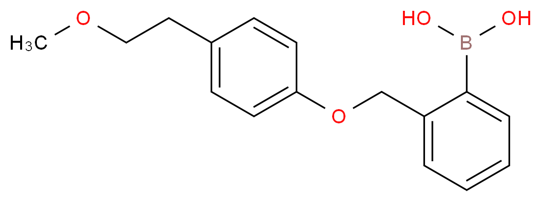 {2-[4-(2-methoxyethyl)phenoxymethyl]phenyl}boronic acid_分子结构_CAS_871126-29-3