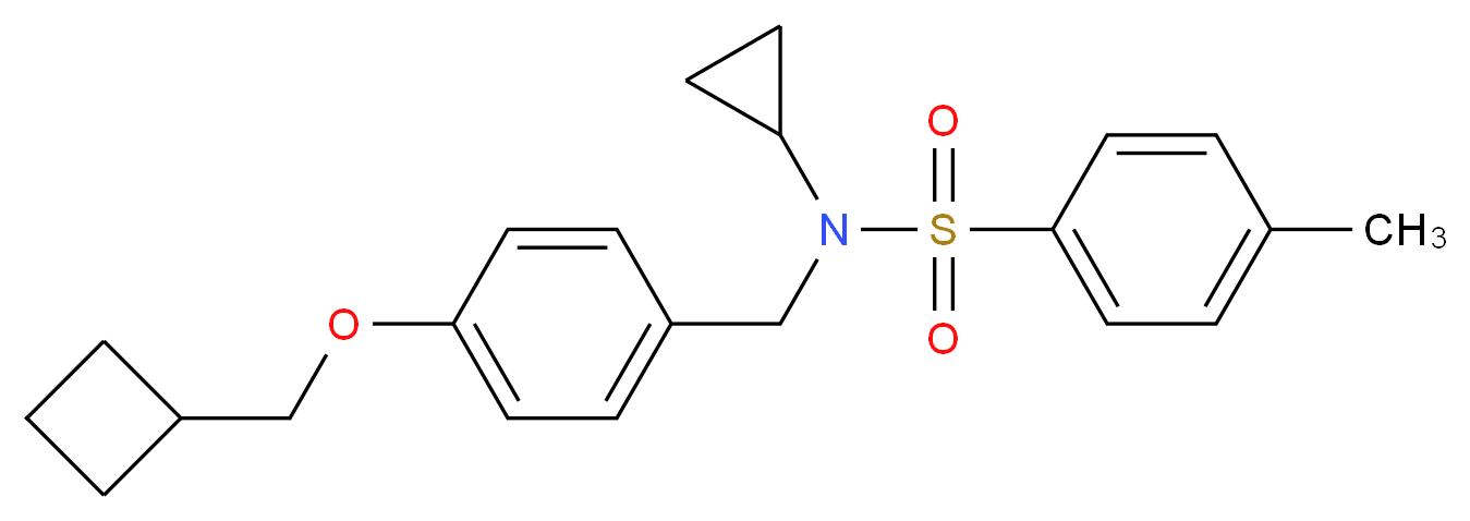 N-[4-(cyclobutylmethoxy)benzyl]-N-cyclopropyl-4-methylbenzenesulfonamide_分子结构_CAS_)