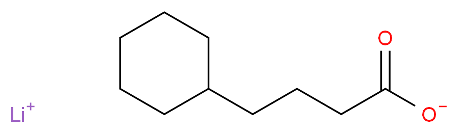 lithium(1+) ion 4-cyclohexylbutanoate_分子结构_CAS_62638-00-0