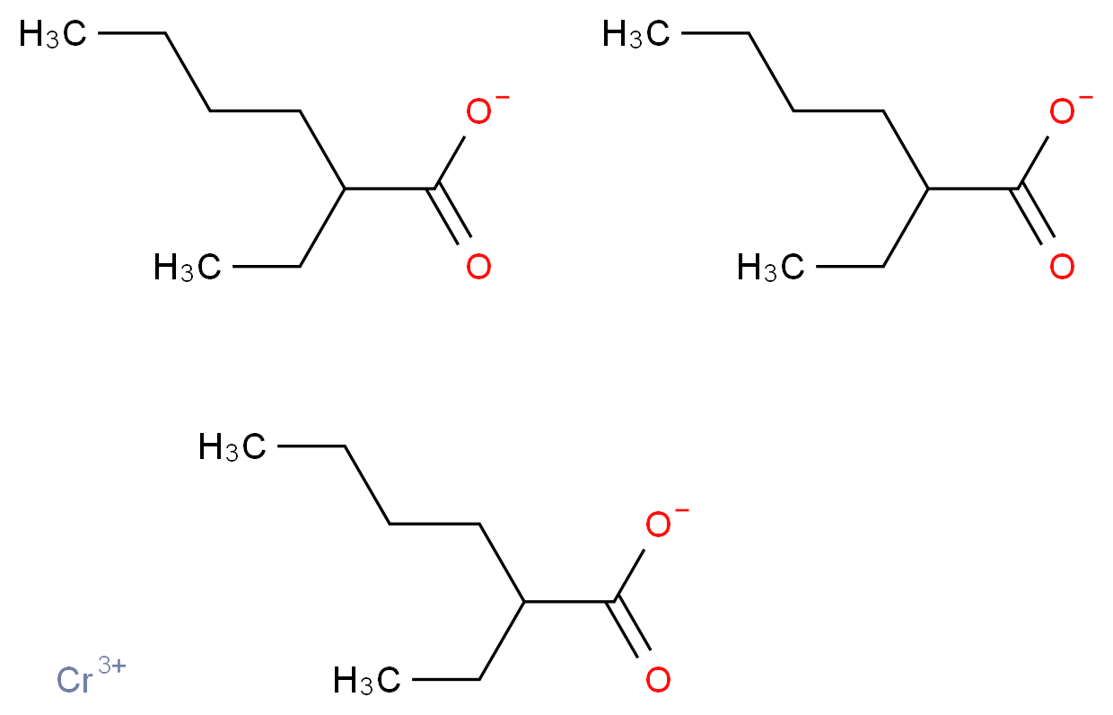 chromium(3+) ion tris(2-ethylhexanoate)_分子结构_CAS_3444-17-5