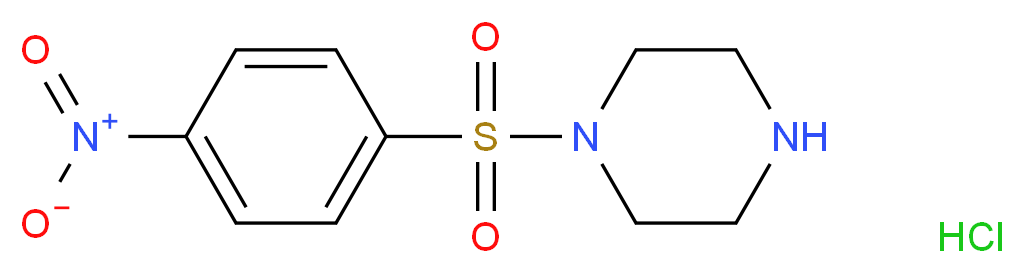 1-[(4-nitrophenyl)sulfonyl]piperazine hydrochloride_分子结构_CAS_403825-44-5)