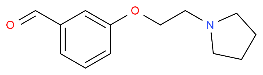 3-[2-(pyrrolidin-1-yl)ethoxy]benzaldehyde_分子结构_CAS_186190-91-0