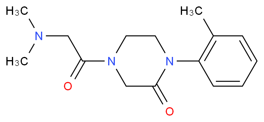 4-(N,N-dimethylglycyl)-1-(2-methylphenyl)-2-piperazinone_分子结构_CAS_)
